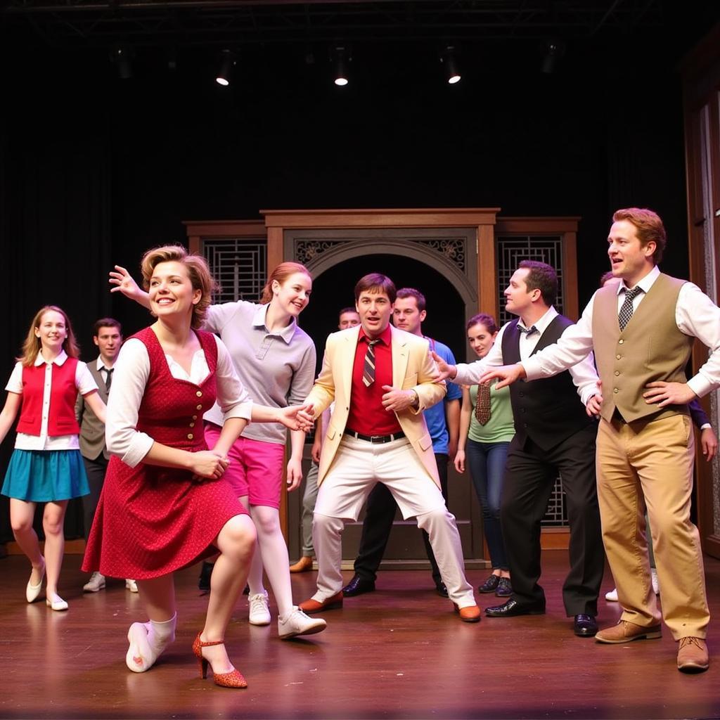 A vibrant stage production of a Seattle Gilbert and Sullivan Society performance