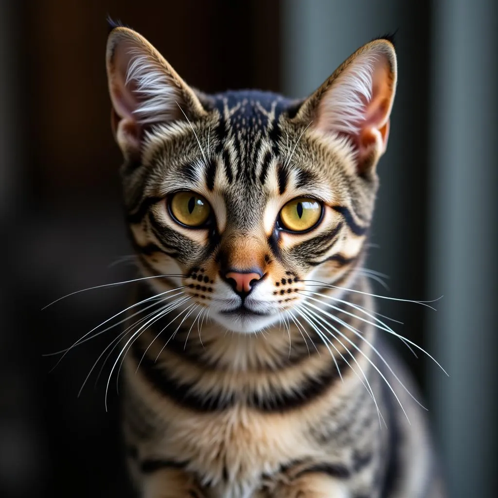 A senior cat awaits adoption at the Somerset County Humane Society 