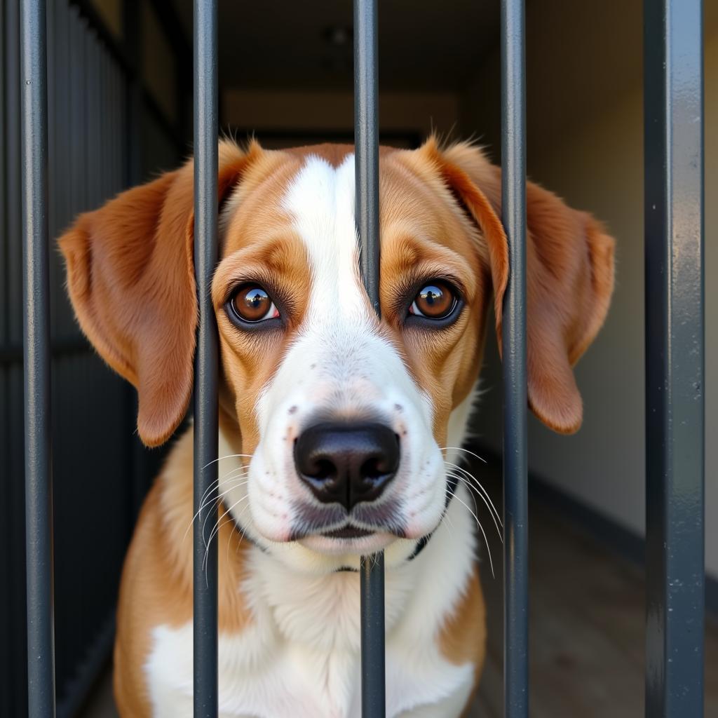 Dog awaiting adoption at the SETX Humane Society