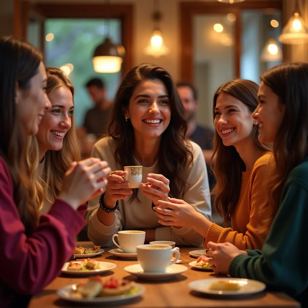 Friends sharing masala chai