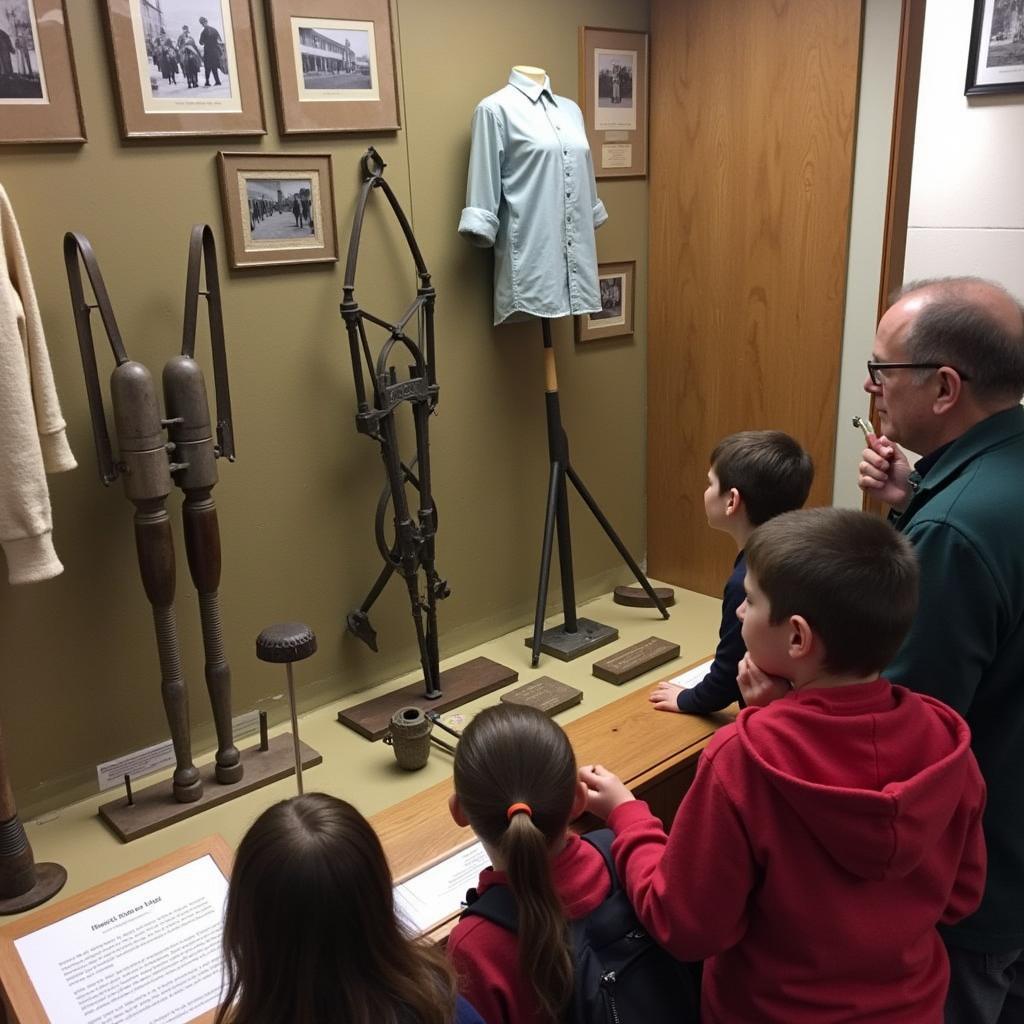 Visitors Exploring Artifacts at the Sharon Historical Society