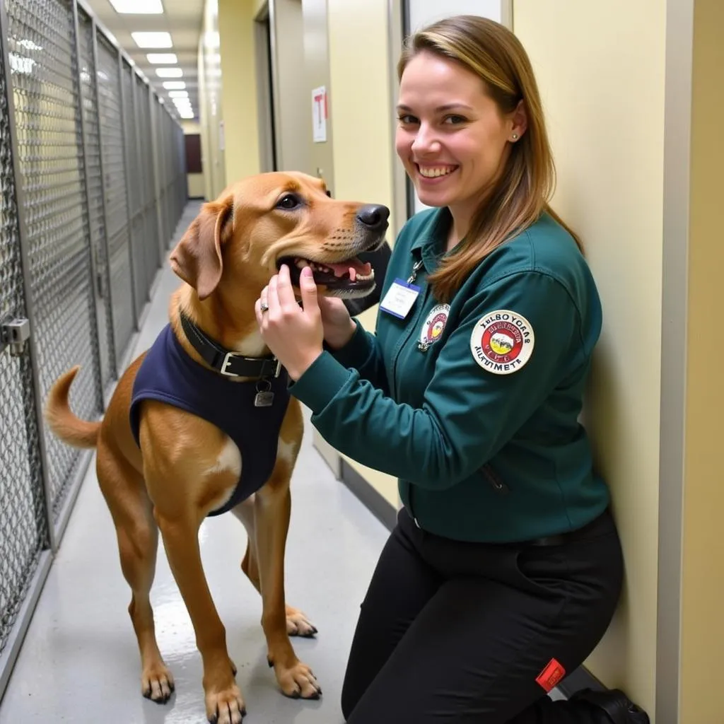 Animal Caretaker with Dog