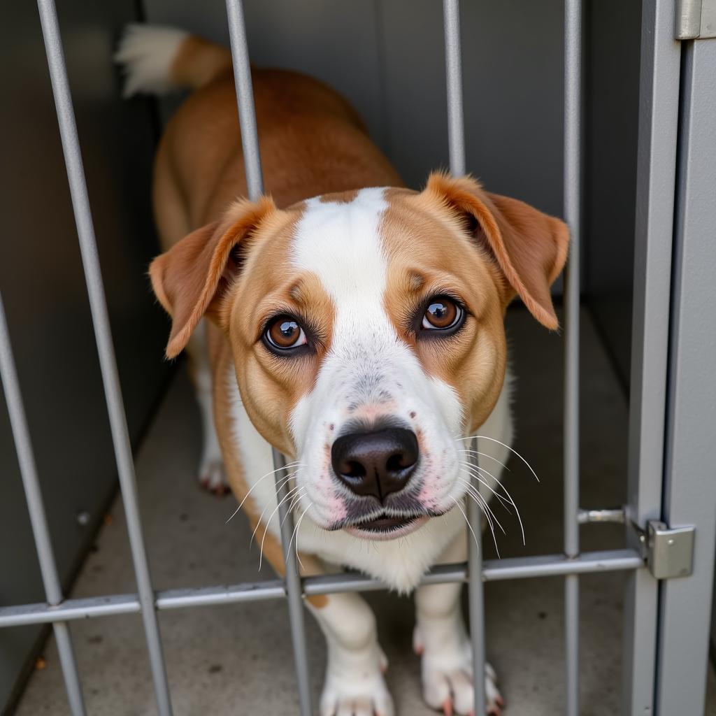 Dog awaiting adoption at Shelby Humane Society