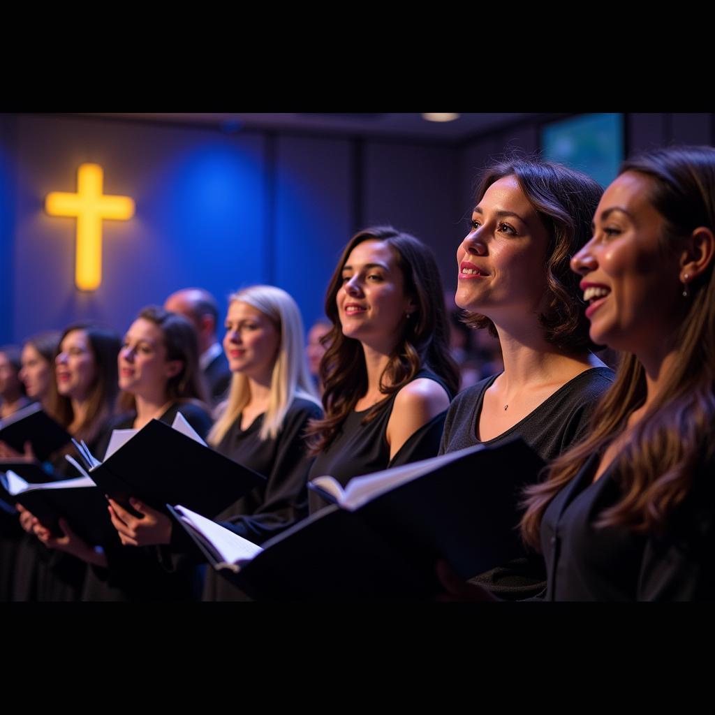 Shenandoah Valley Choral Society performing at a peace concert