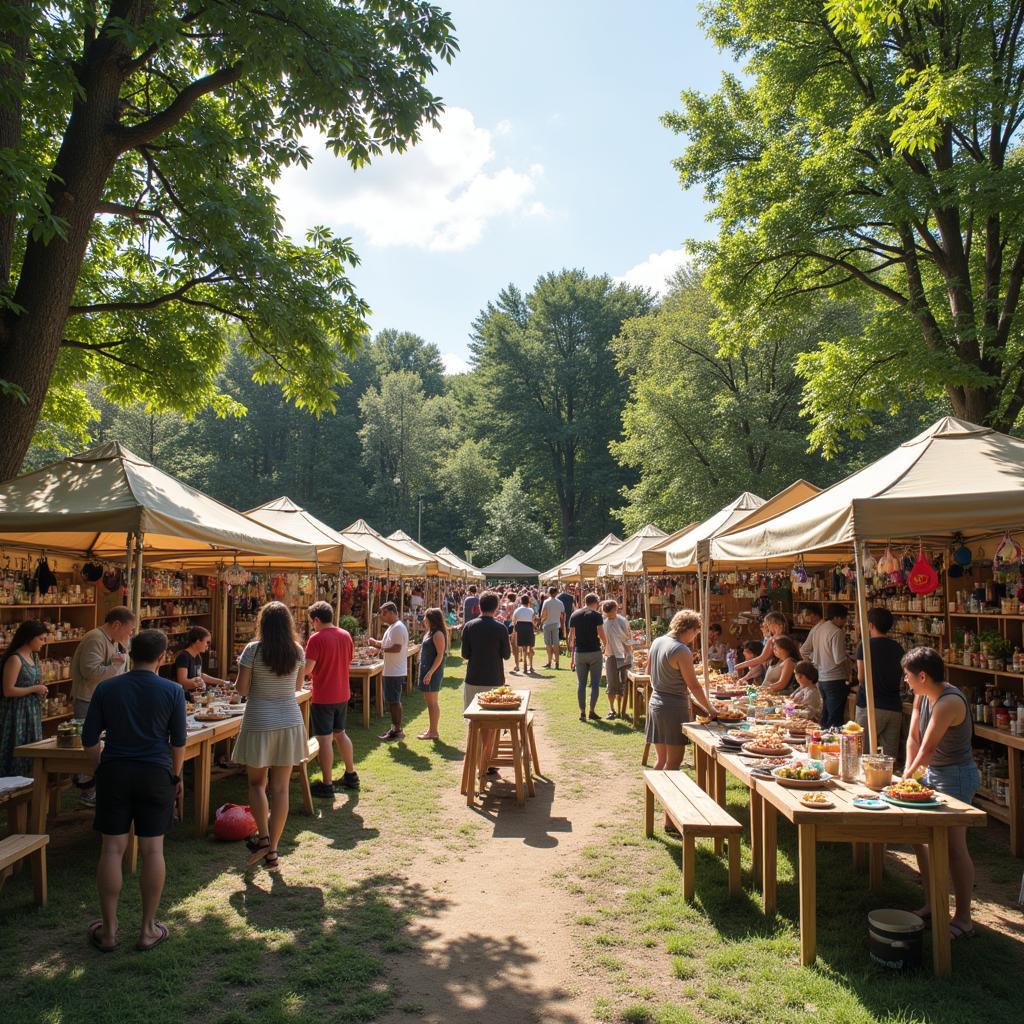 Community gathering at a shop social society event