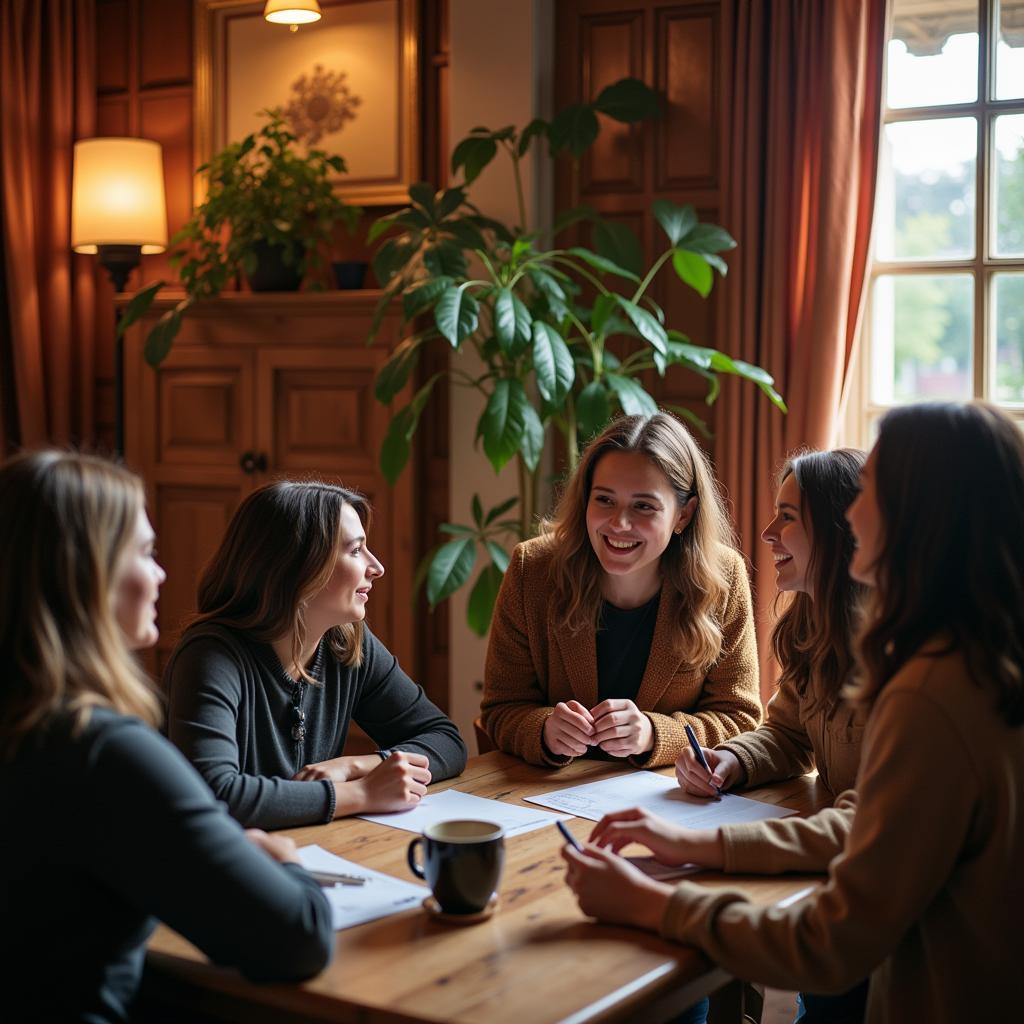 Shyla Members Engaged in Group Discussion