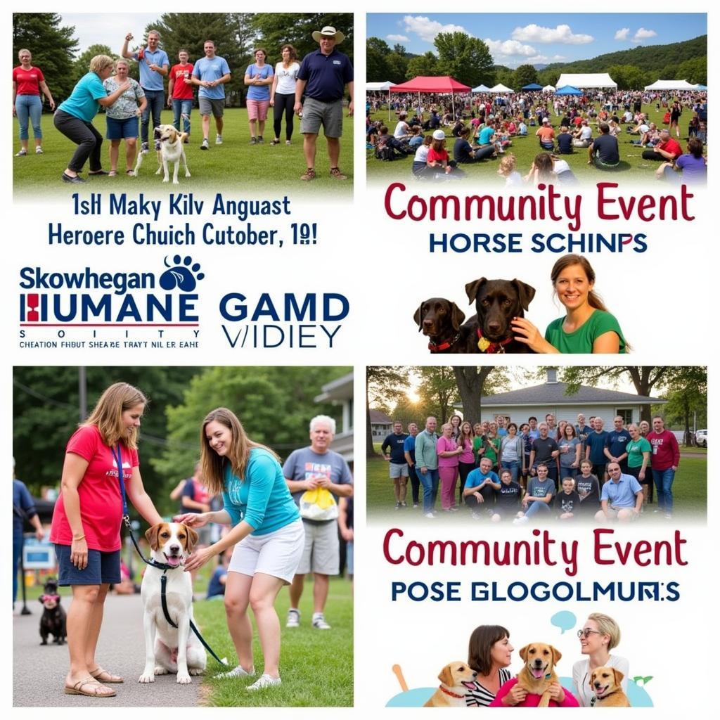 Volunteers and community members gather for an event at the Skowhegan Humane Society