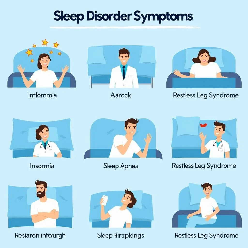 Chart depicting common sleep disorder symptoms