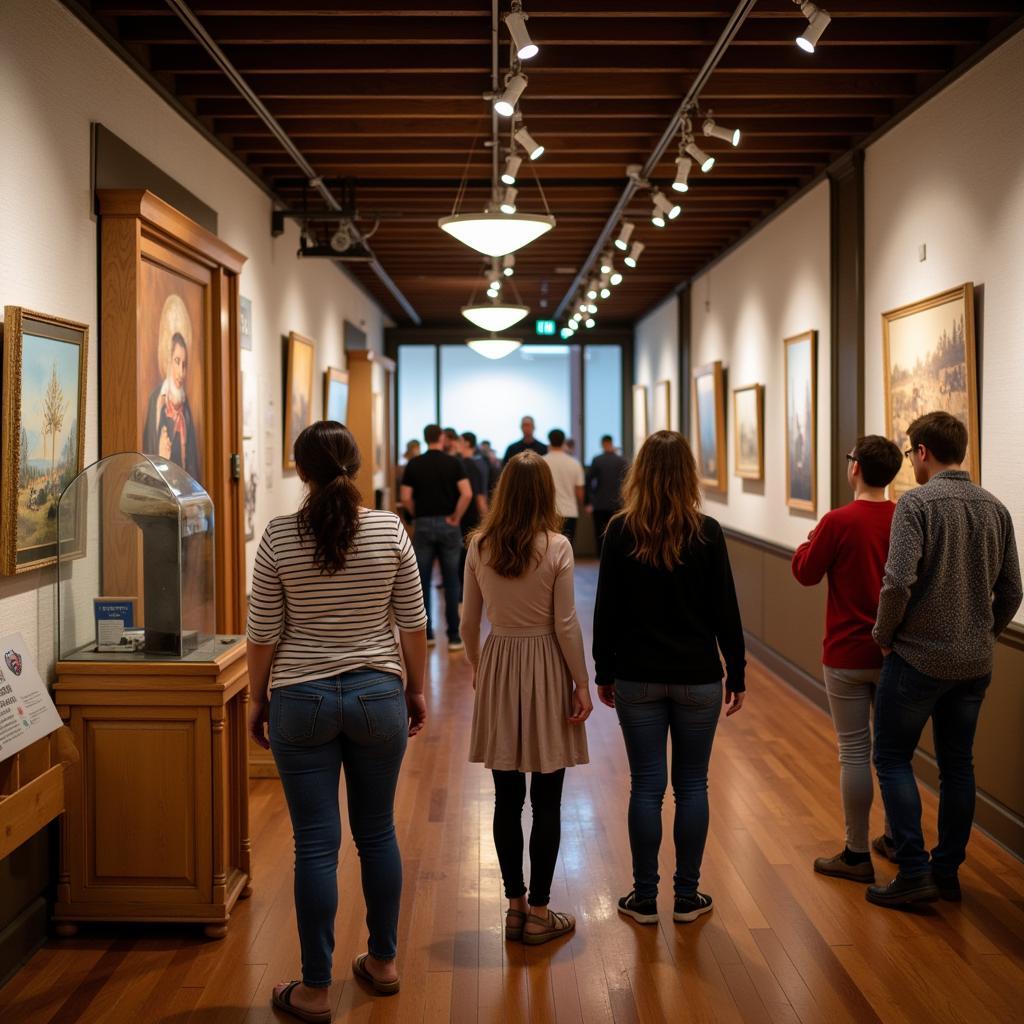 Visitors exploring exhibits at the Smith County Historical Society