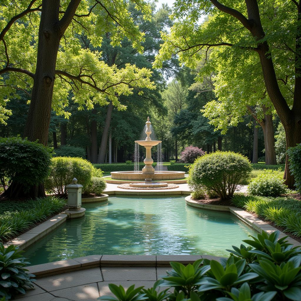 Fountain in the Society of the Four Arts Garden