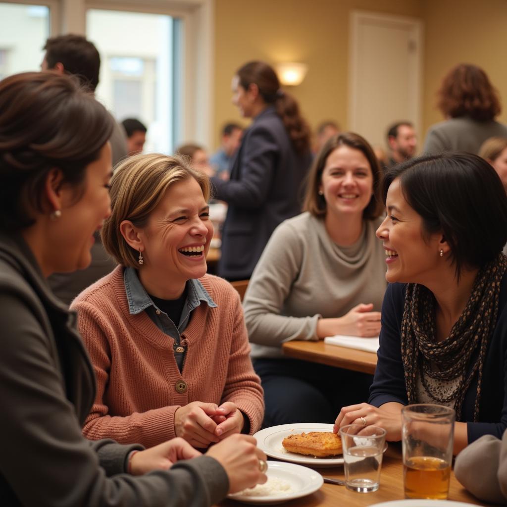 Community Members Connecting at Society Hall Alamosa