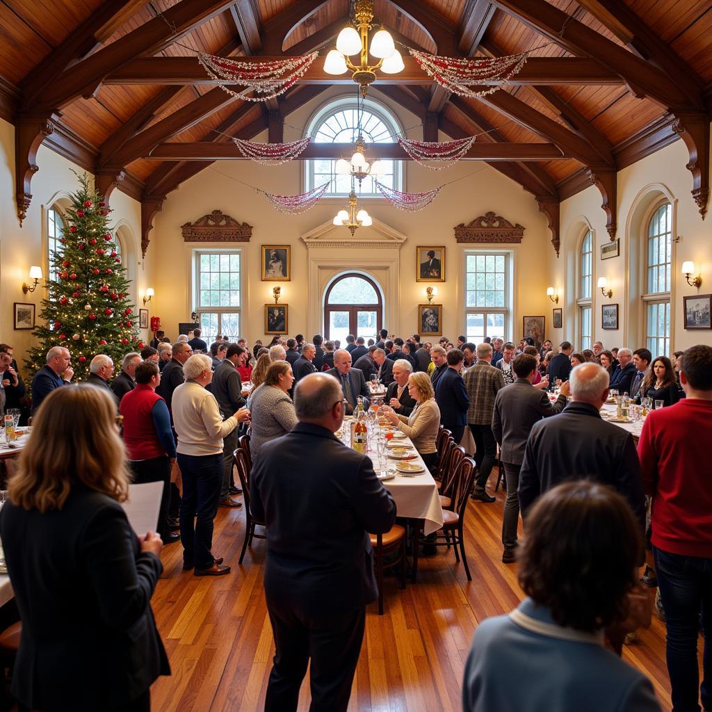 Spacious Interior of Society Hall Alamosa During an Event