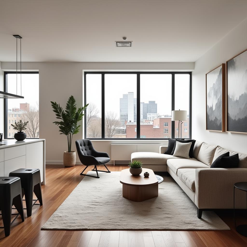 Modern and Spacious Society Hill Apartment Interior