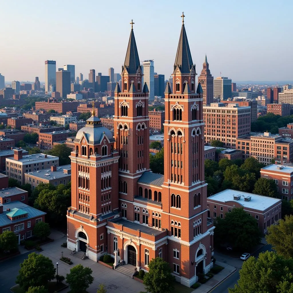 Aerial View of Society Hill Towers