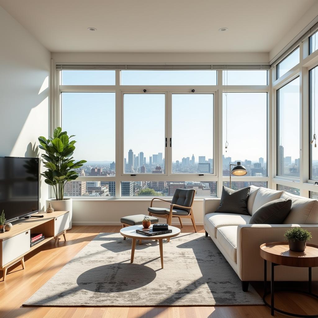 Spacious Living Room in Society Hill Towers Apartment