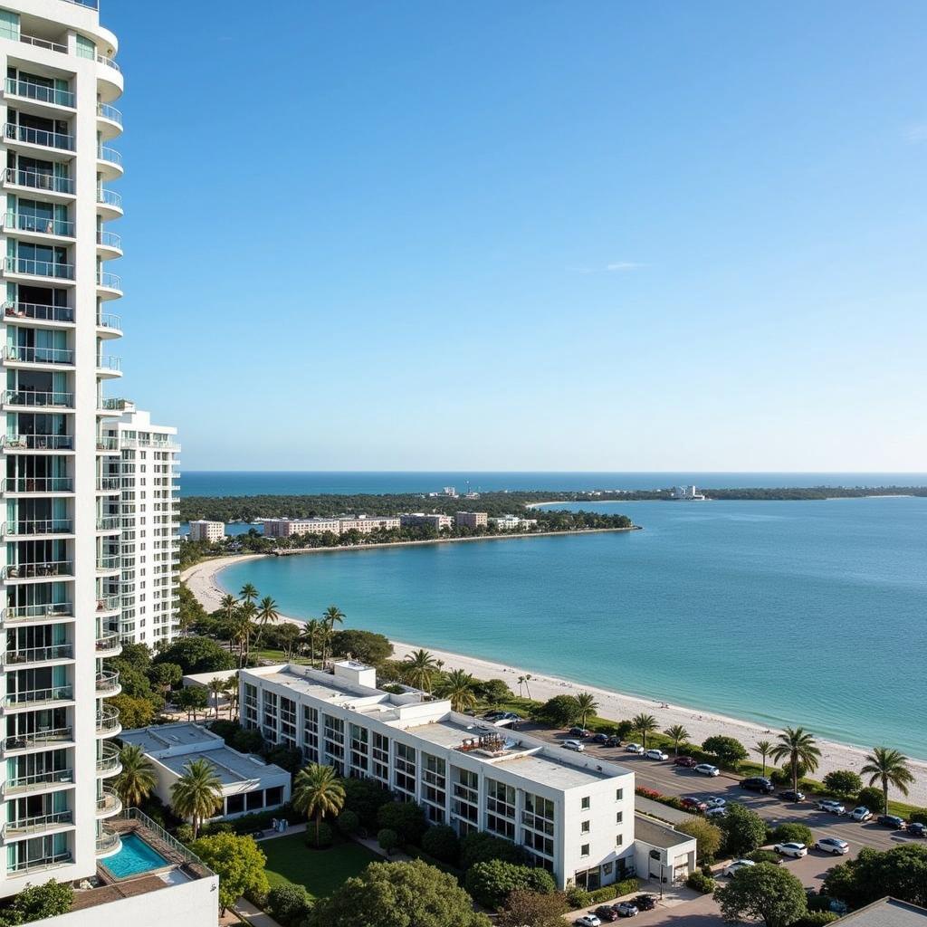 Panoramic view of Fort Lauderdale from a Society Las Olas apartment