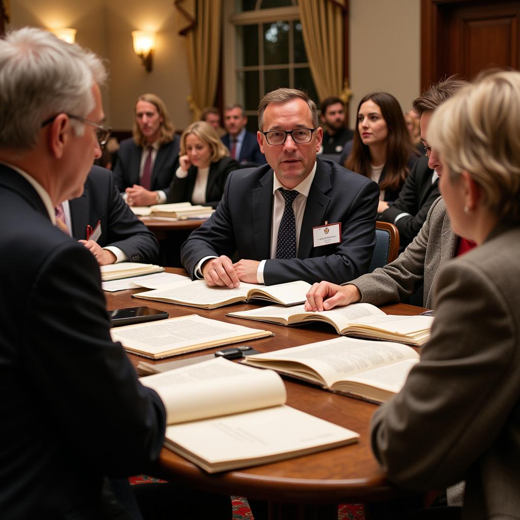 Scholars at a Society of Military History Meeting