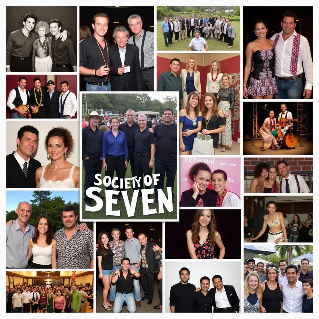 A montage of the Society of Seven through the years, highlighting their impact and legacy