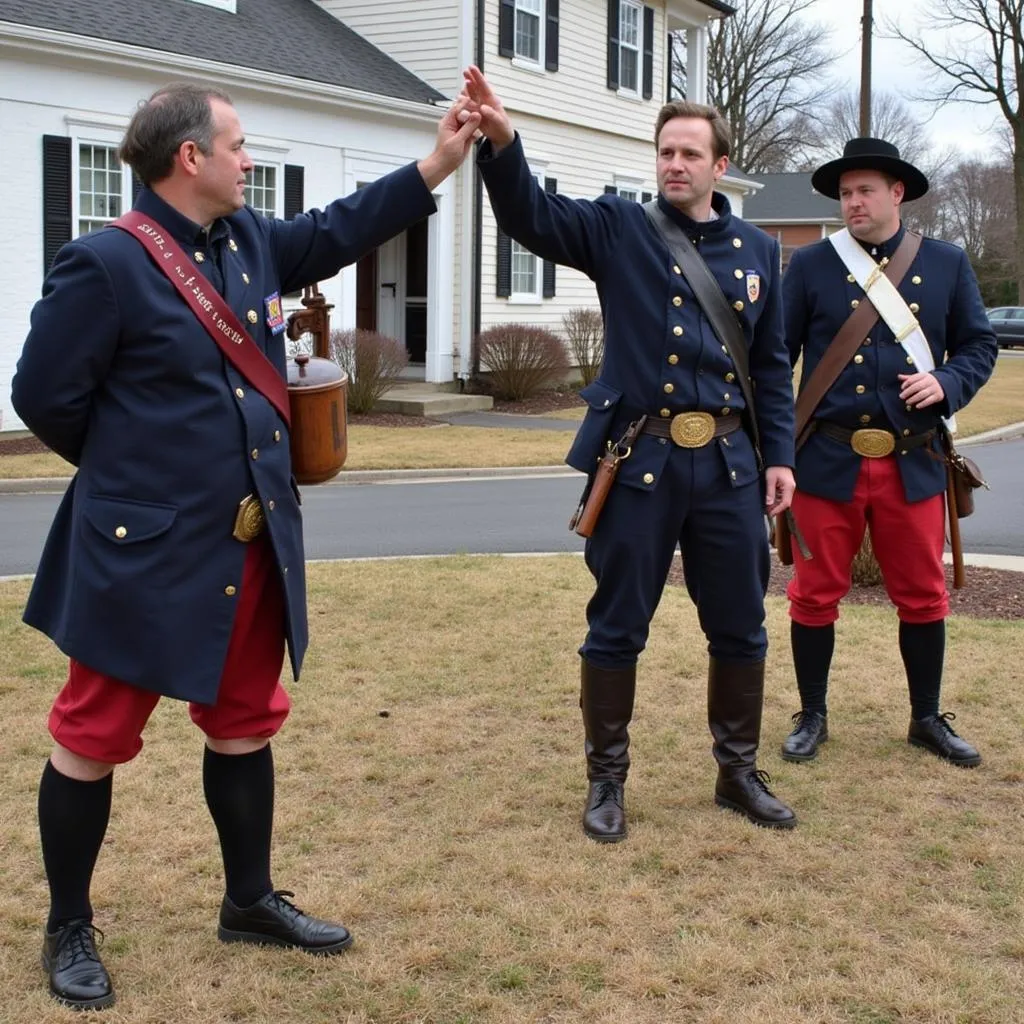 Members of the Society of the War of 1812 at an event