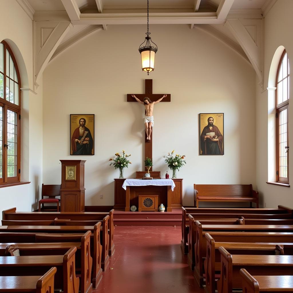 Interior of a chapel used by the Society of Saint Pius V