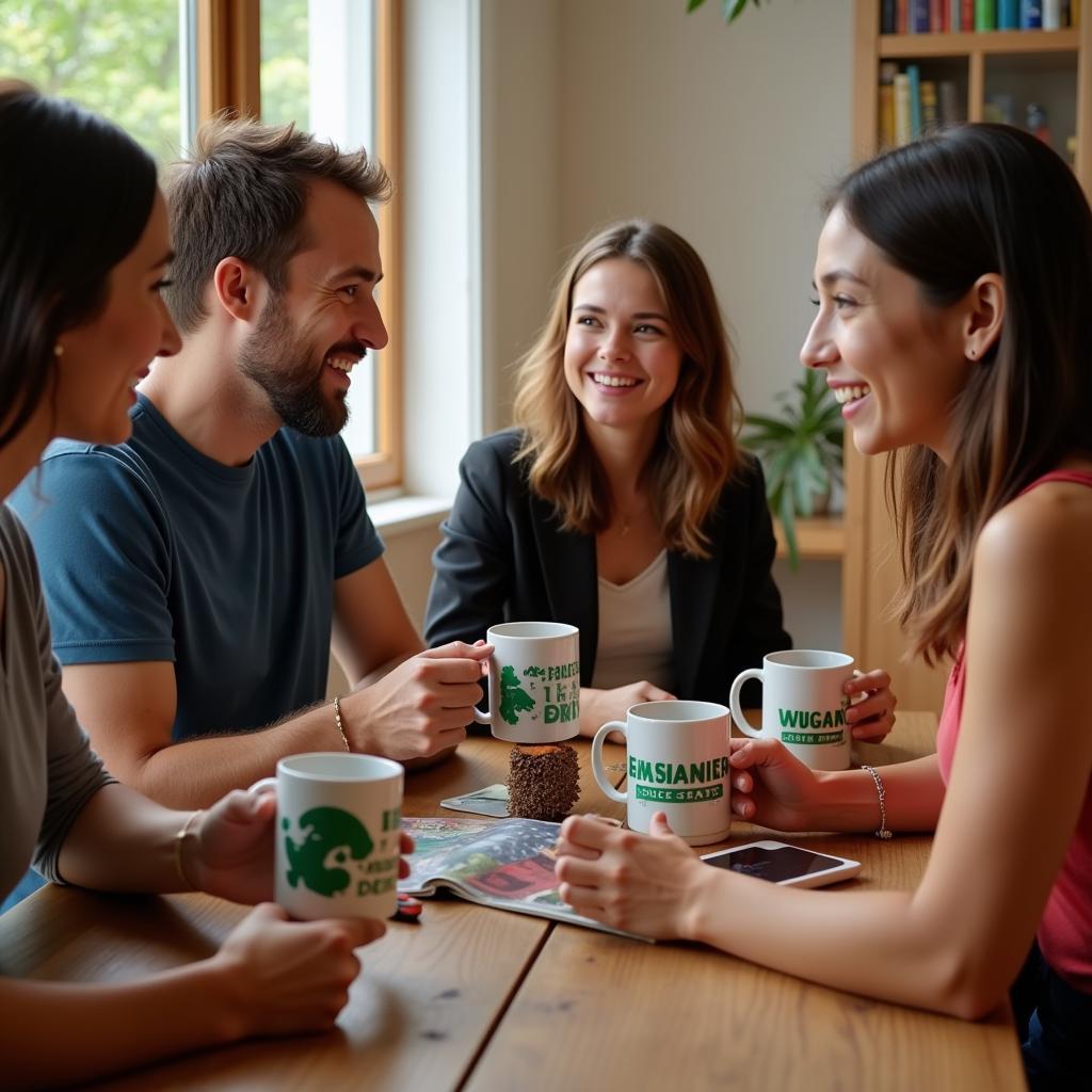 A Society6 mug sparking conversation