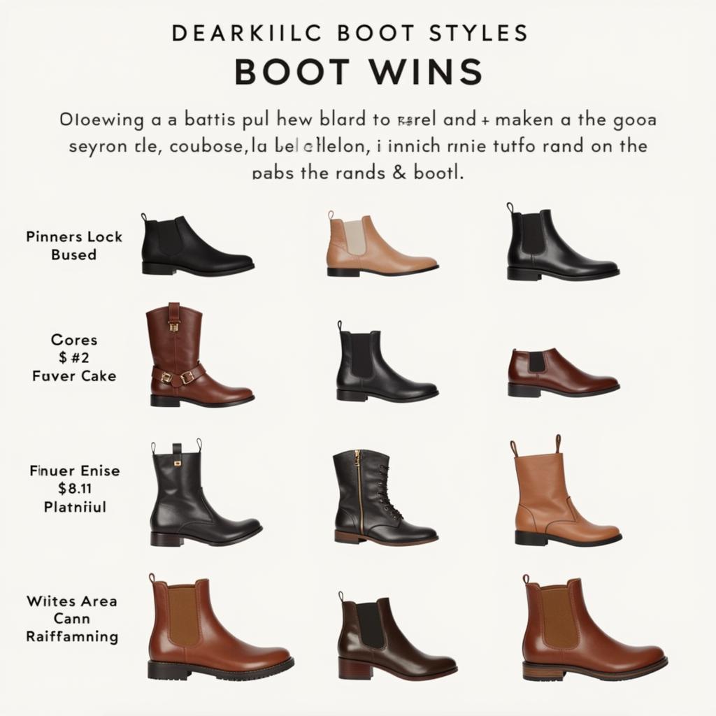 Different styles of Sole Society boots arranged side-by-side