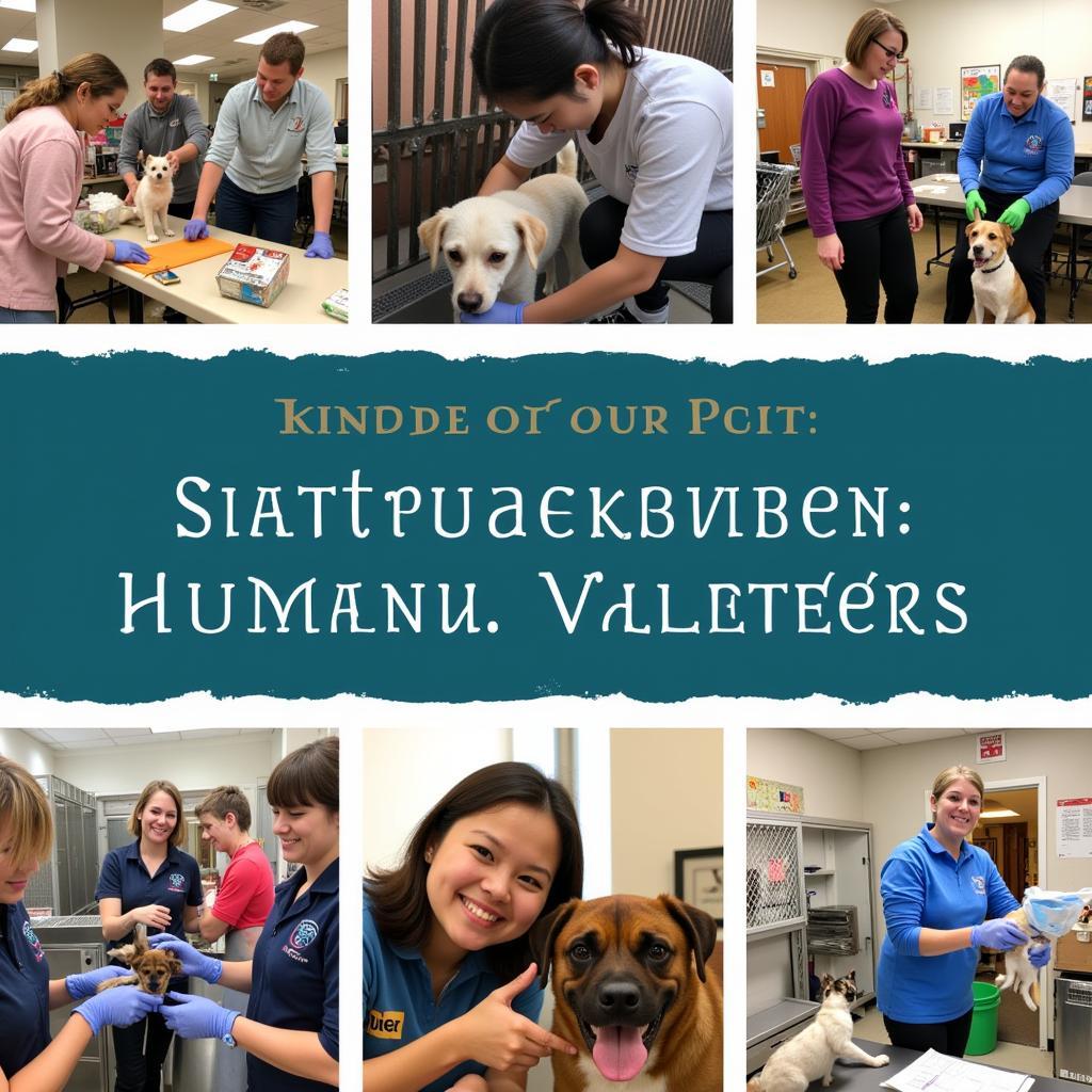 Volunteers at the South Suburban Humane Society