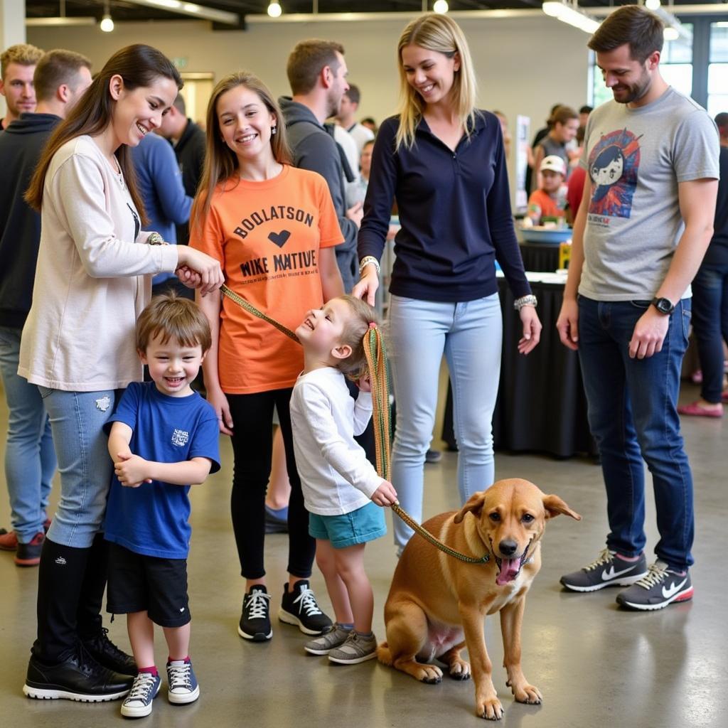 An adoption event at the Southern Oregon Humane Society brings people and pets together