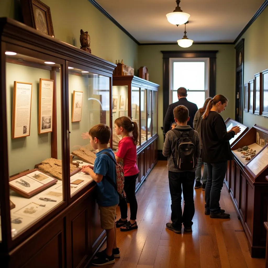 Visitors Engaging with Exhibits at the Southport History Society