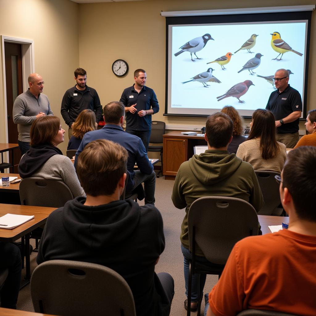 Spokane Audubon Society members at a monthly meeting