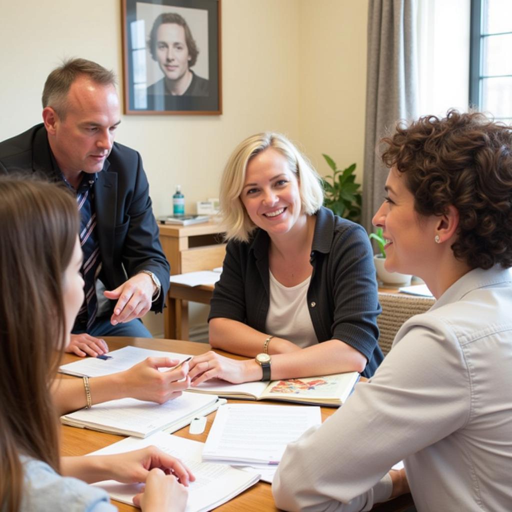 Members of the St. Vincent de Paul Society St. Clare of Assisi Conference gather for a meeting to discuss upcoming service projects and the needs of the community.