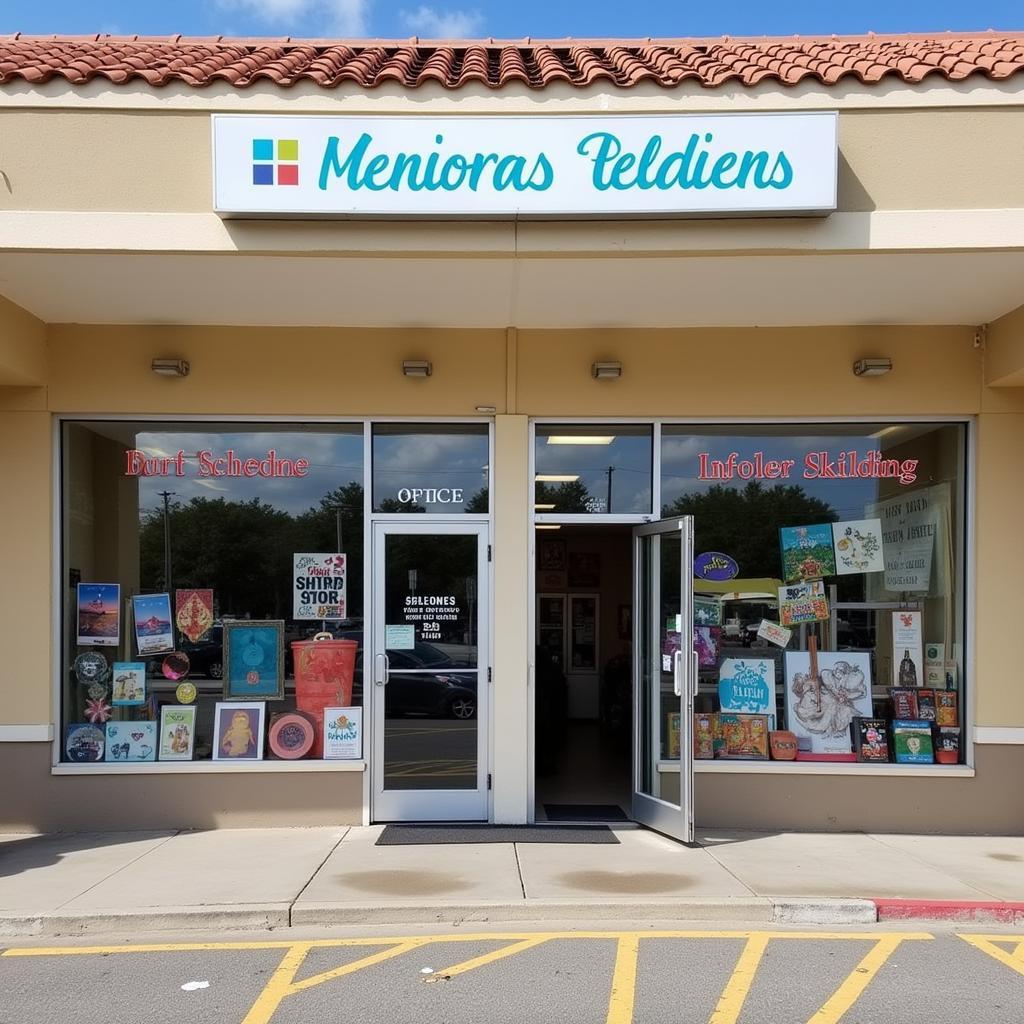 Welcoming storefront of the St. Vincent de Paul Society Thrift Store in Addison, IL.