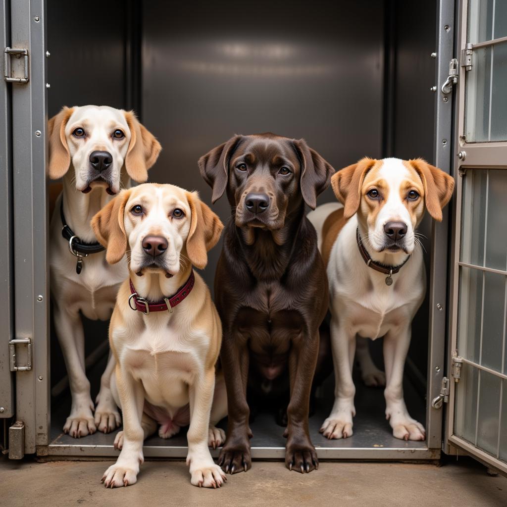 Dogs awaiting adoption at the Stark County Humane Society