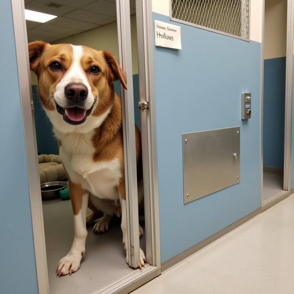 Dog in Kennel at Humane Society