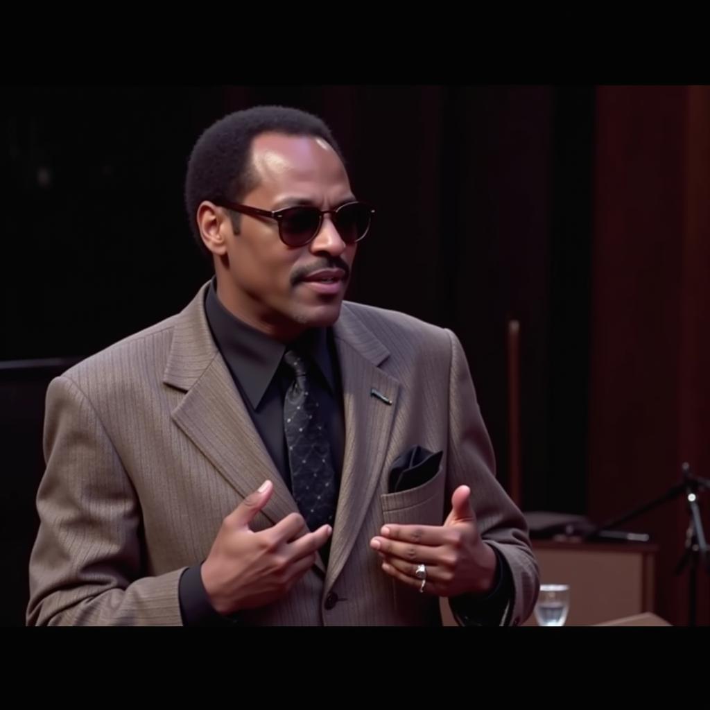 Stevie Wonder performing at a Martin Luther King Jr. tribute concert