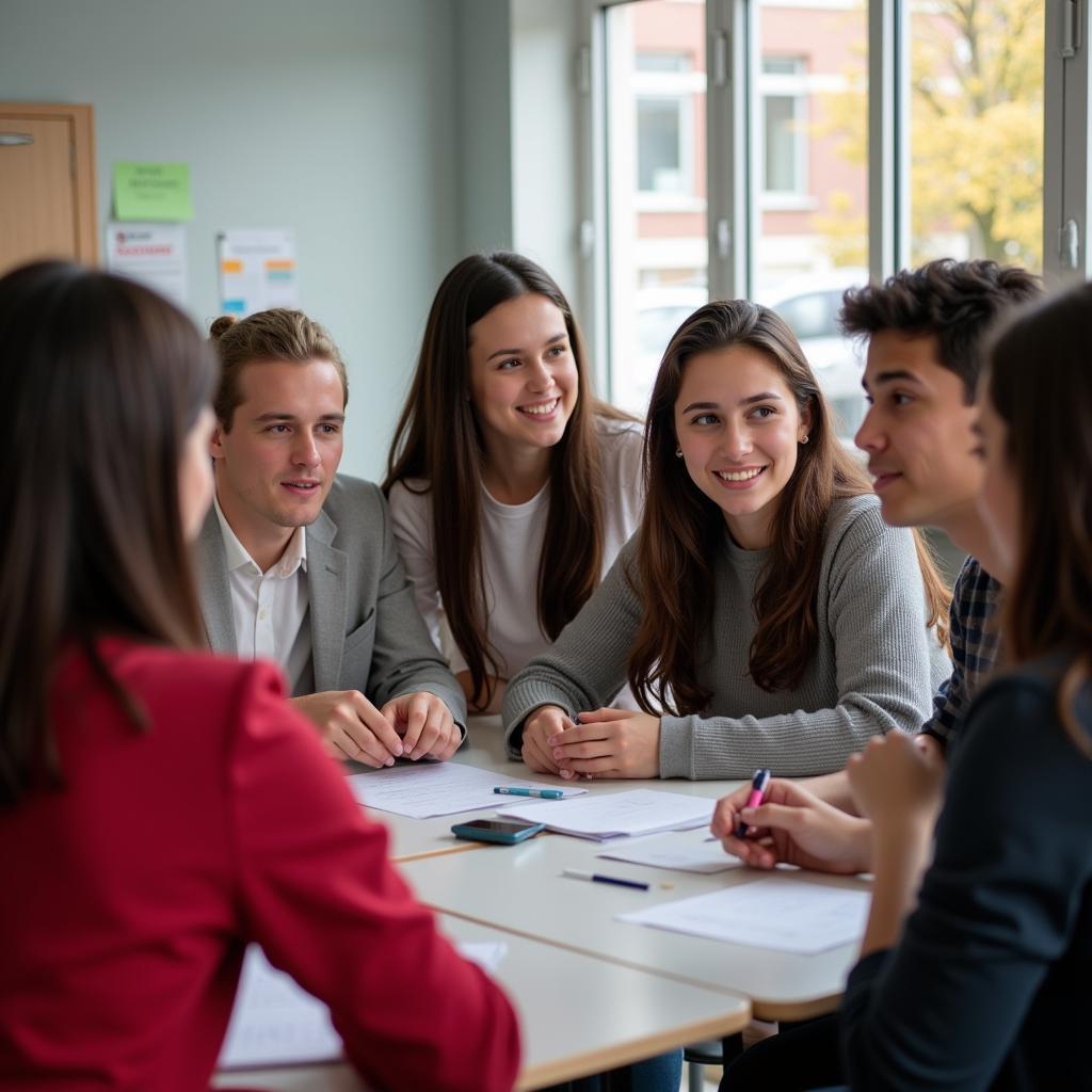 Students Participating in Class Discussion