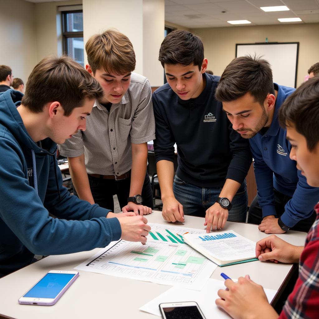 Students Participating in a Finance Competition