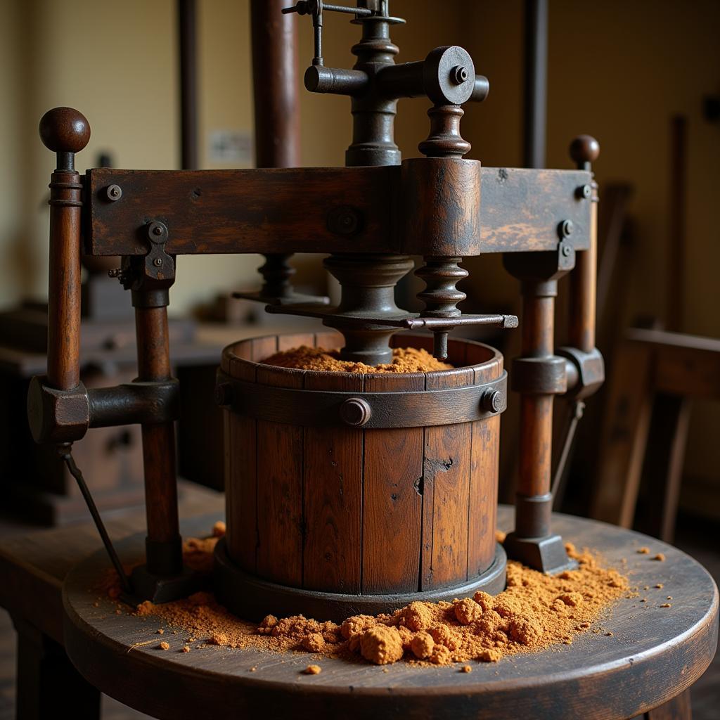 Barbados Museum's Sugar Cane Press Exhibit