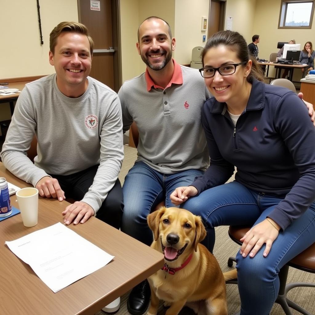 Happy Family Signing Adoption Papers