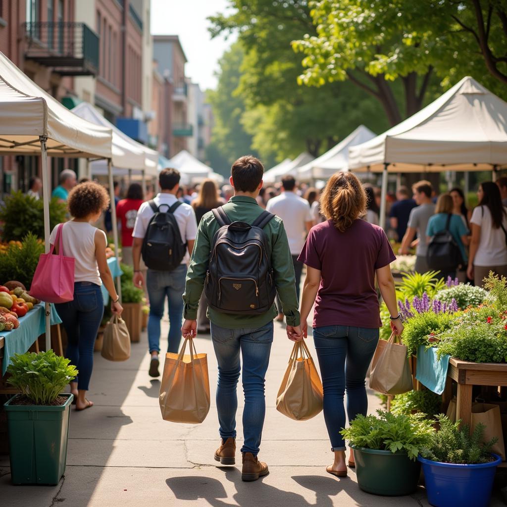 People making sustainable consumption choices