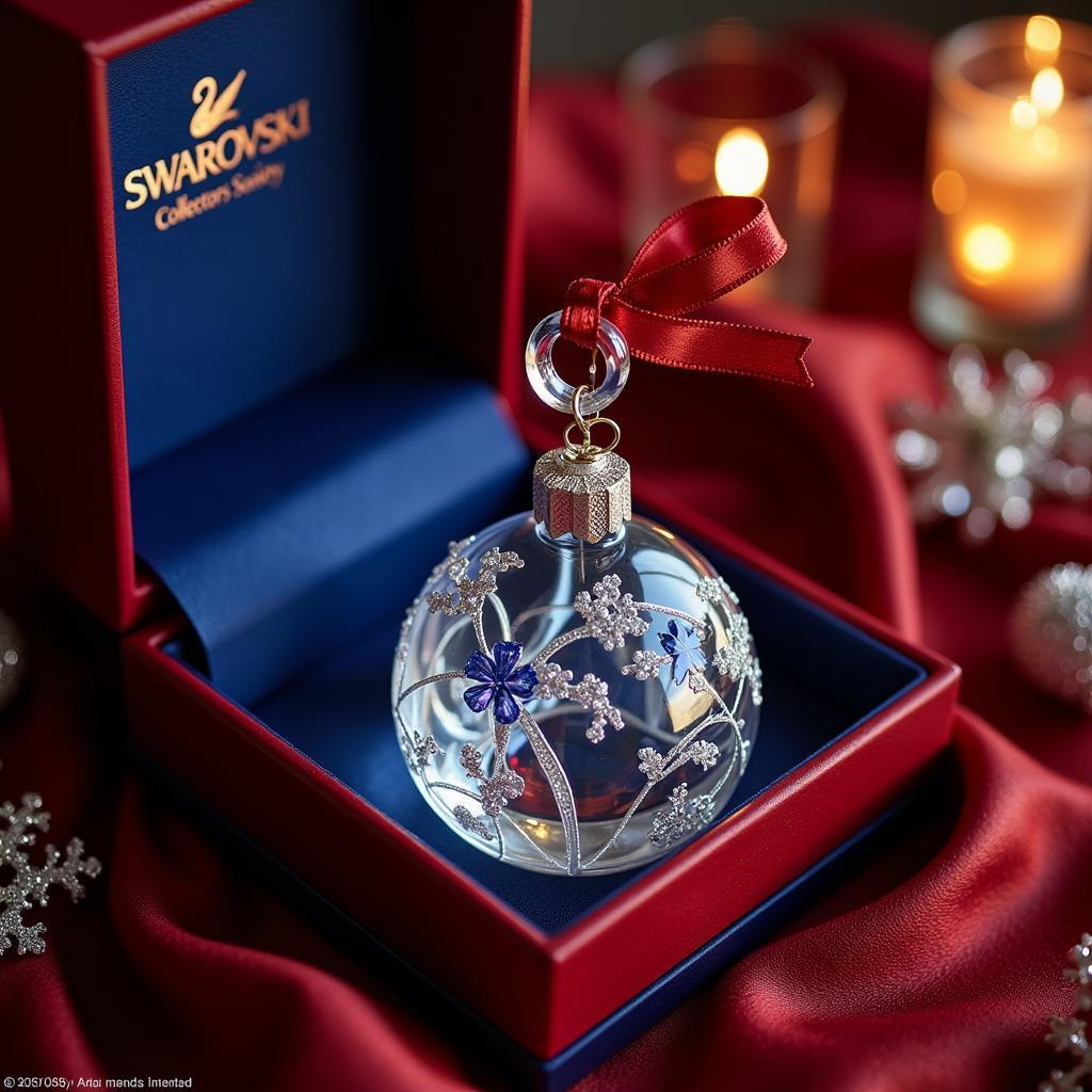 Swarovski Annual Edition Crystal Ornament Displayed in a Gift Box