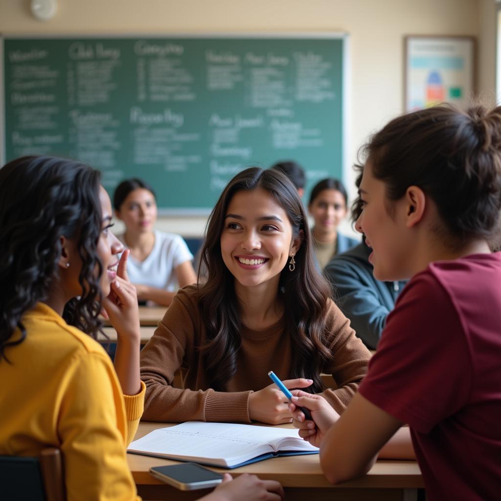 Students Engaging in Discussion