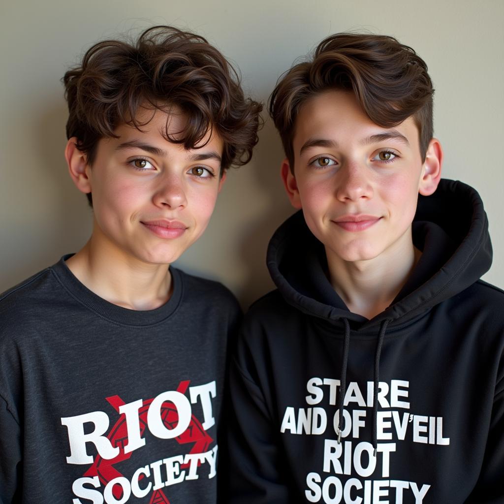 Teenagers using Riot Society clothing as a form of self-expression