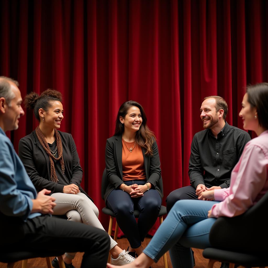 Diverse Participants in a Theater Society Circle