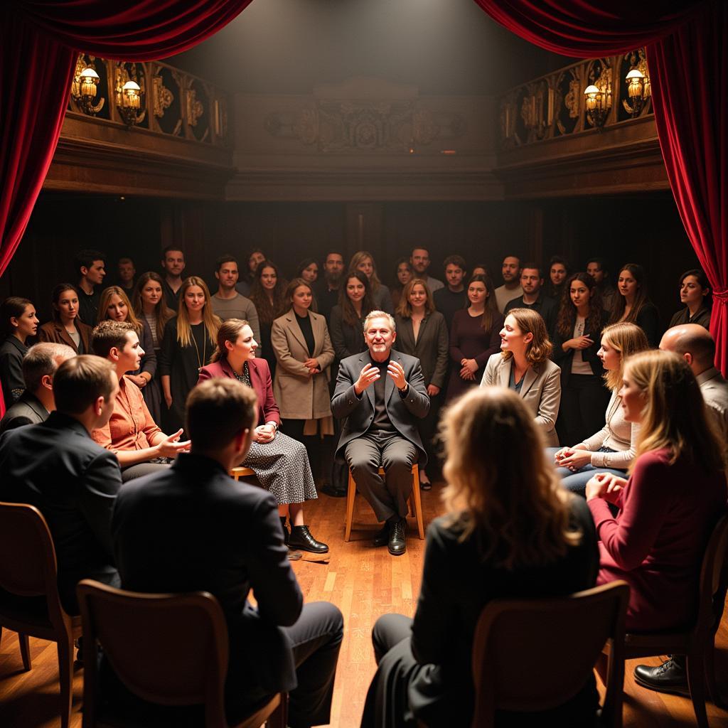 Post-Performance Discussion in a Theater Society Circle