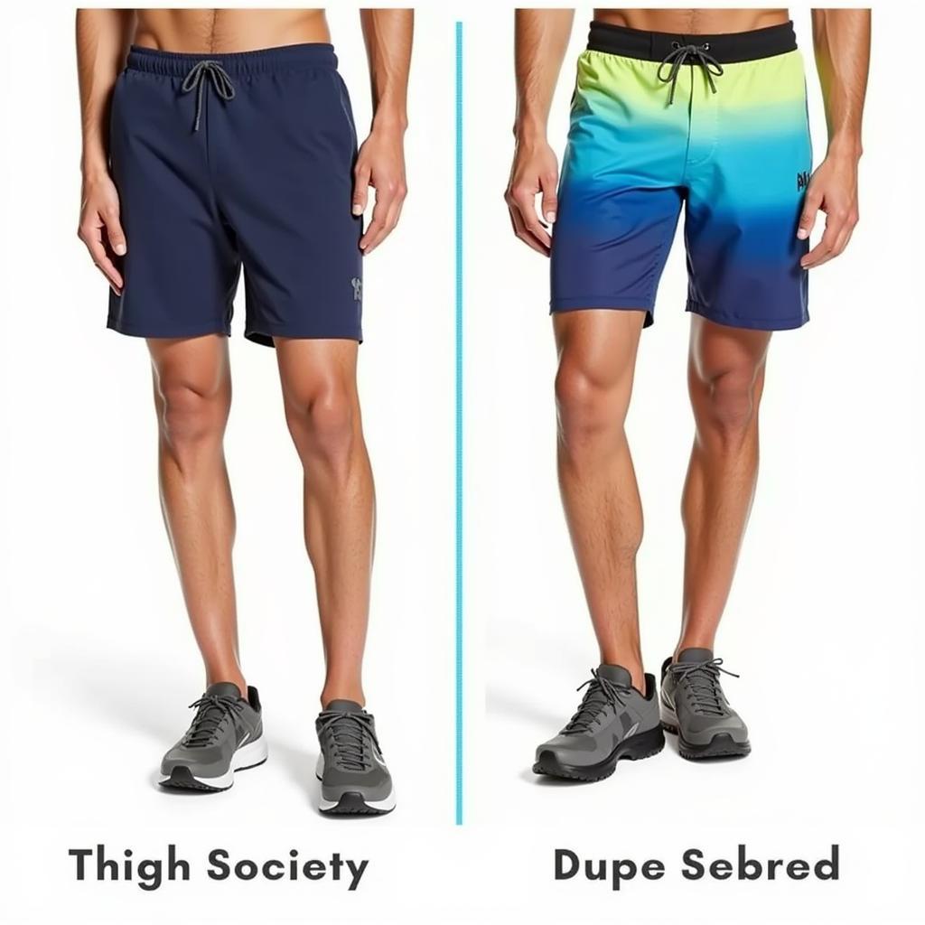 Comparison of Thigh Society Cooling Shorts Dupes