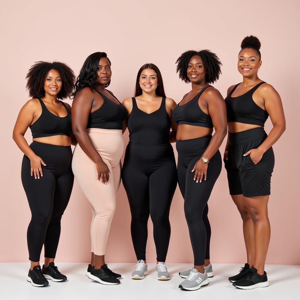 Thigh Society Inclusive Activewear Sizes