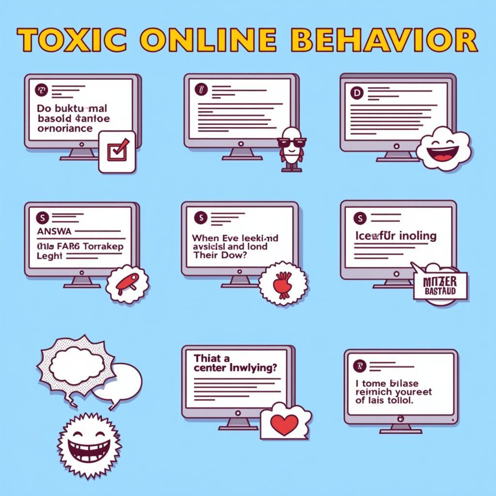 Toxic online behavior in a malicious society