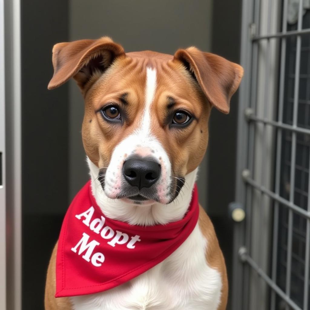 A happy dog awaits adoption at the Trumbull County Humane Society