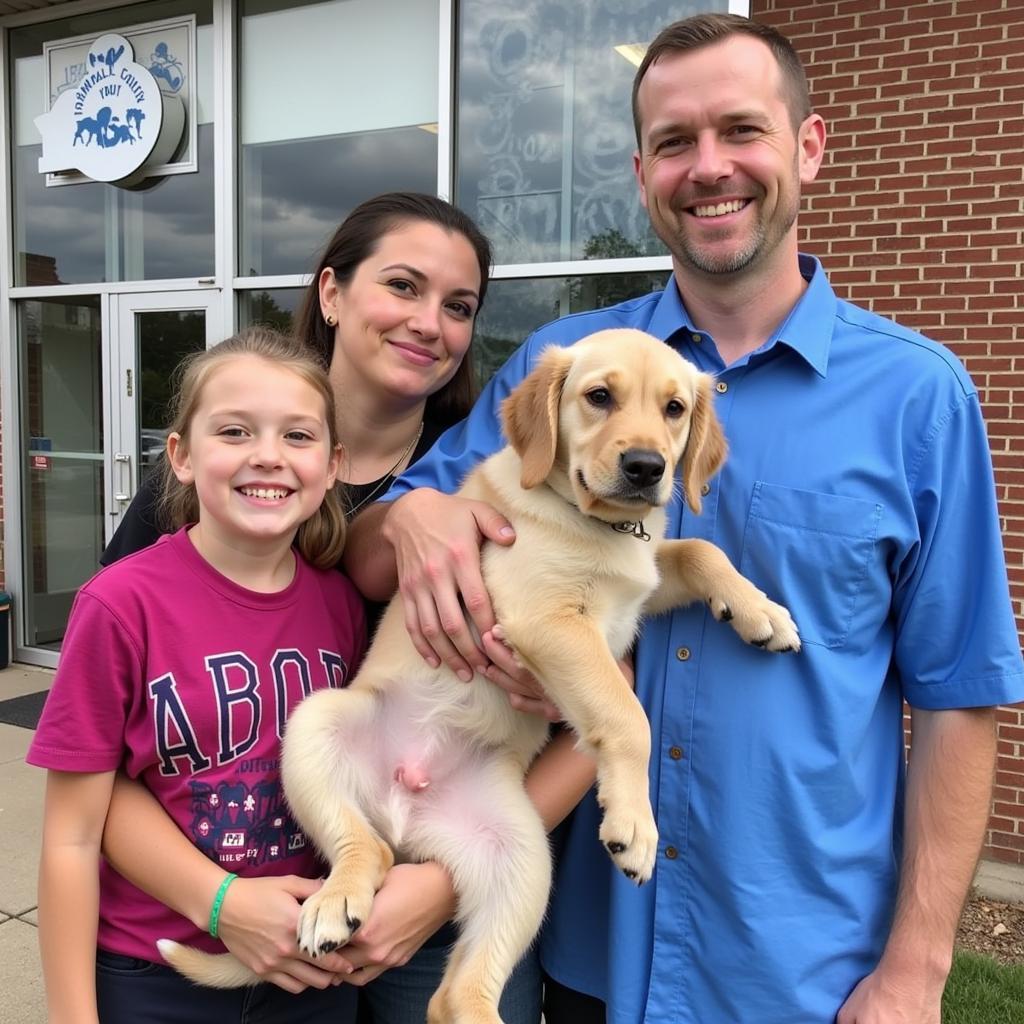  A happy family adopts a dog from the Trumbull County Humane Society